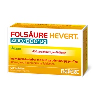 FOLSÄURE HEVERT 400/800 µg Tabletten - 120Stk - Für Senioren