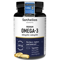SANHELIOS PREMIUM Omega-3 Kapseln - 120Stk - Herz, Kreislauf & Nieren