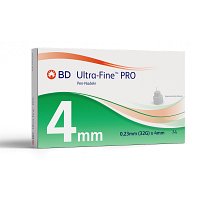 BD ULTRA-FINE PRO Pen-Nadeln 4 mm 32 G 0,23 mm - 14Stk