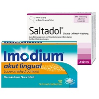 Imodium Akut Lingual + Saltadol Elektrolyt Pulver - 2x12Stk