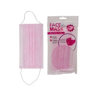 GESICHTSMASKEN 3-LAGIG Rosa - 1X10Stk
