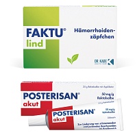 POSTERISAN AKUT SALBE + FAKTULIND HÄMORRHOIDENZÄPF - 1Stk