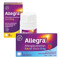 Allegra Allergietabletten Familienpackung – Erwachsene 100er + Kinder 6er Pack 