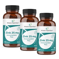 ZINK 25 mg Immunsystem Plus hochdosiert Kapseln + vegan - 3er Pack