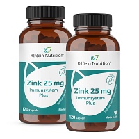 ZINK 25 mg Immunsystem Plus hochdosiert Kapseln + vegan - Doppelpack